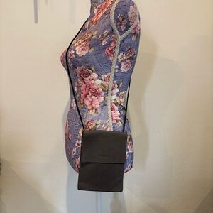 Rue de Bretagne leather mini flap pouch crossbody bag